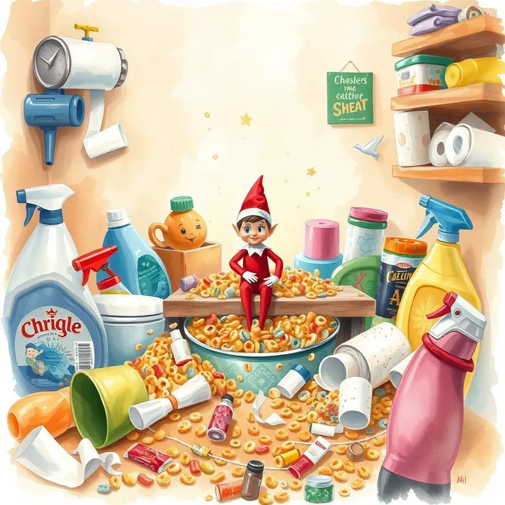 Cleaning Up After Your Funny Messy Elf on the Shelf Fun