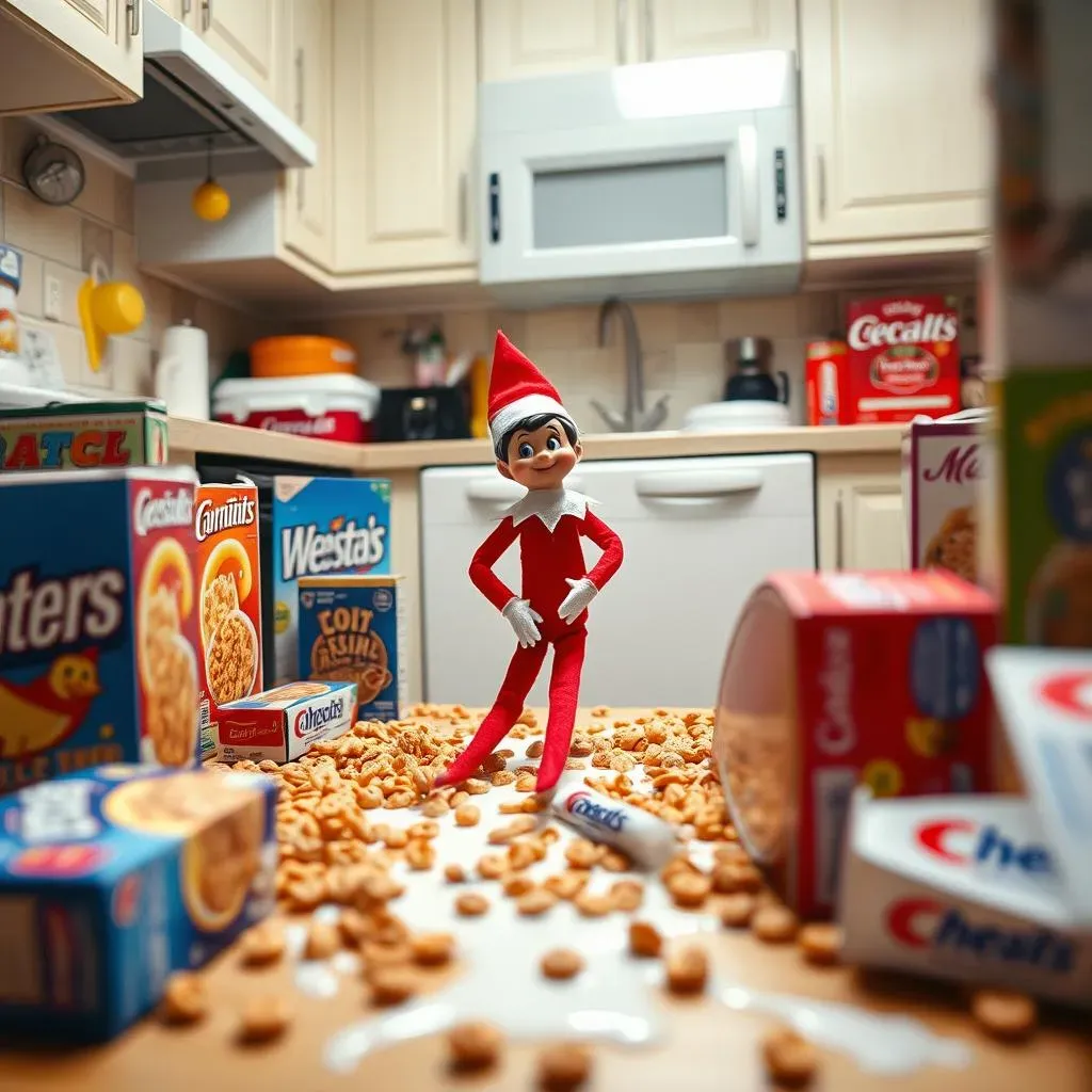 Crazy Elf on the Shelf Ideas:  Morning Mayhem