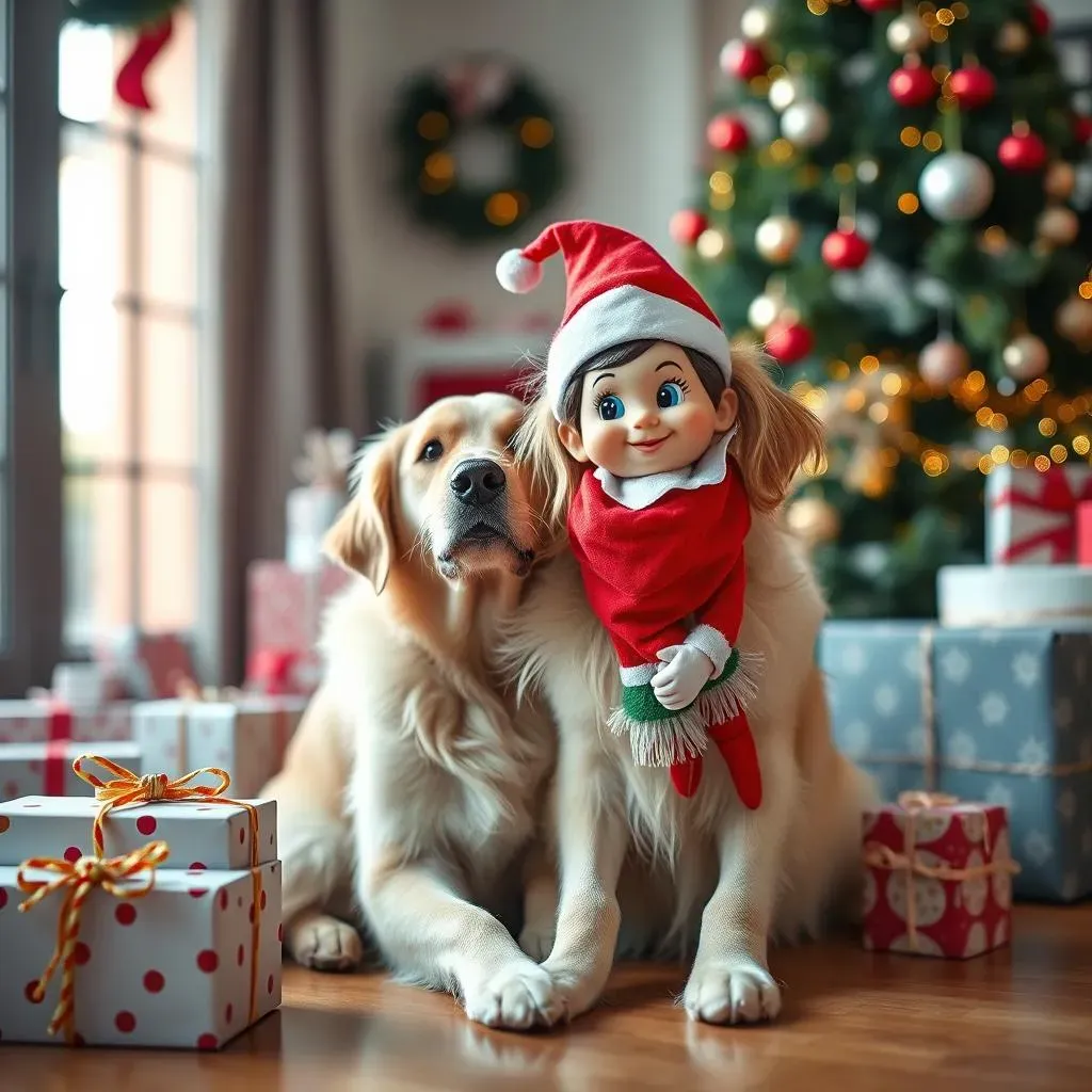 Creative Christmas Eve Elf on the Shelf Scenes with Family Pets