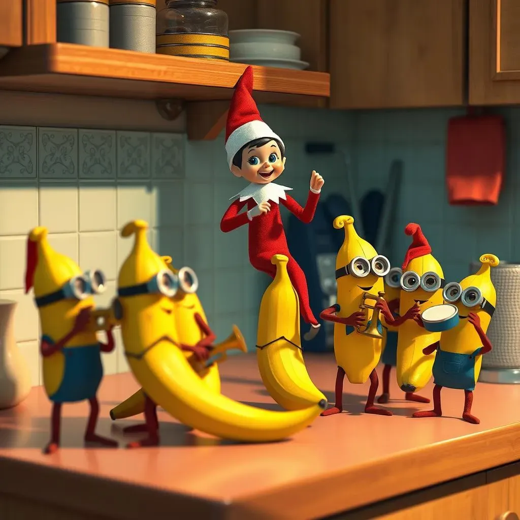 Creative Elf on the Shelf Ideas Featuring Banana Minions