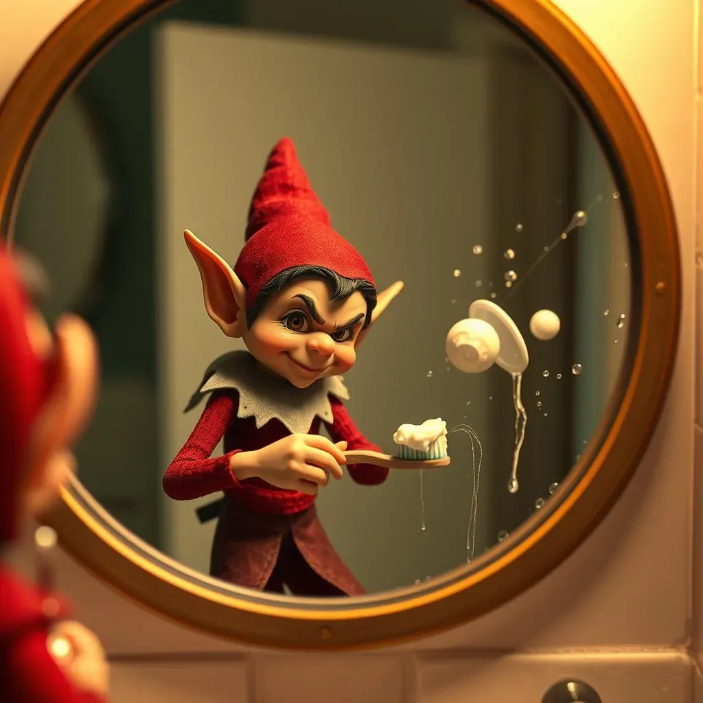 Creative Elf on the Shelf Ideas: Toothbrush Hijinks