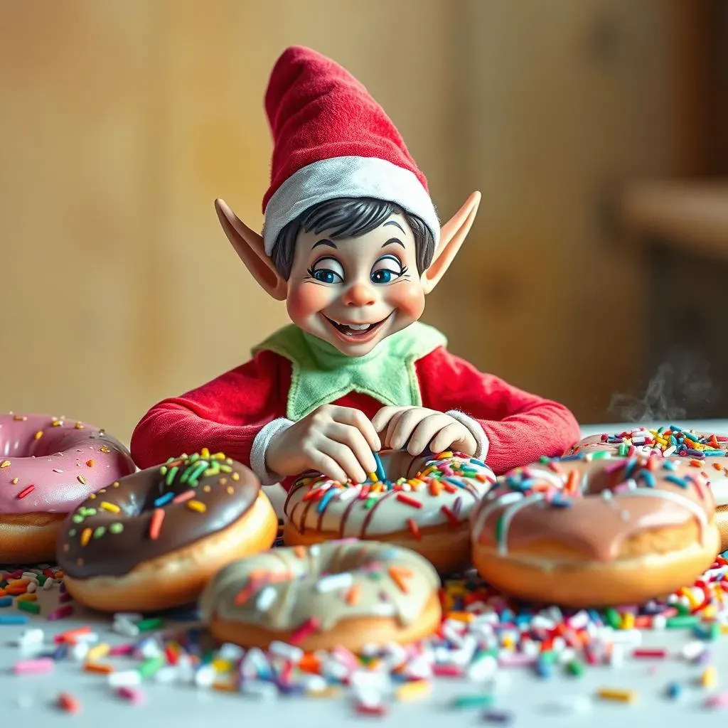 Creative Elf on the Shelf Ideas with Donuts