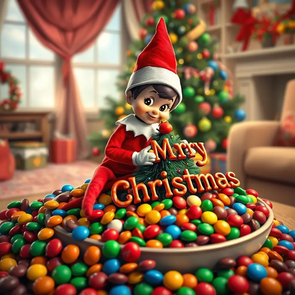 Creative M&M Elf on the Shelf Scenes