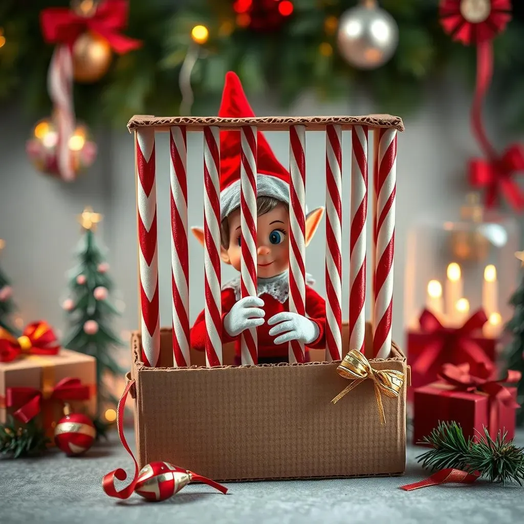 Easy DIY Elf on the Shelf Jail Ideas with Candy Canes