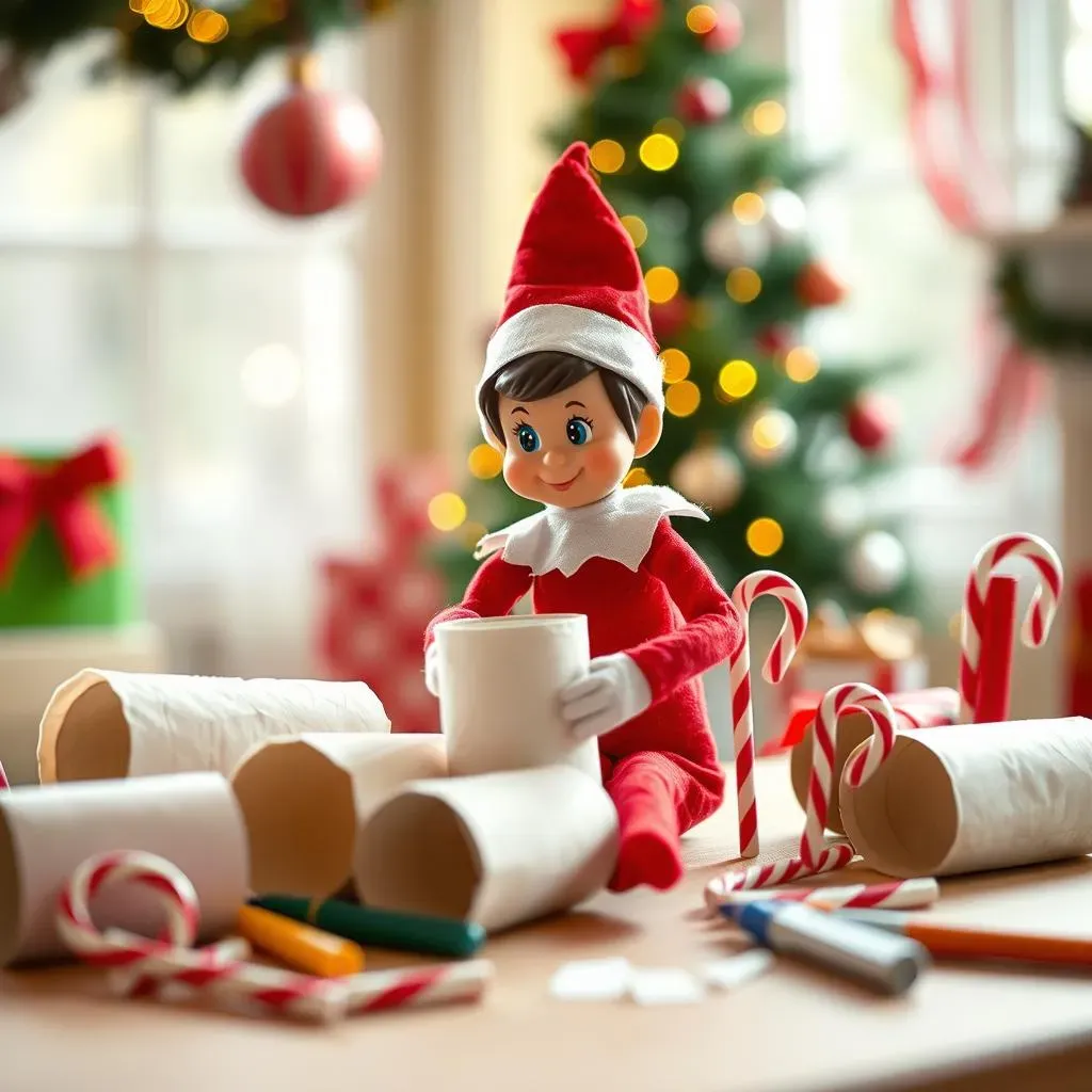 Easy Elf on the Shelf Ideas Using Household Items