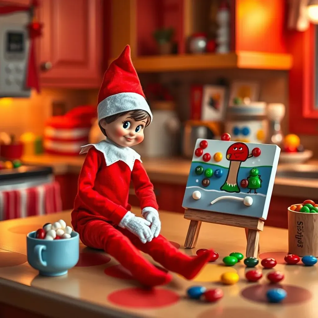 Easy M&M Elf on the Shelf Ideas