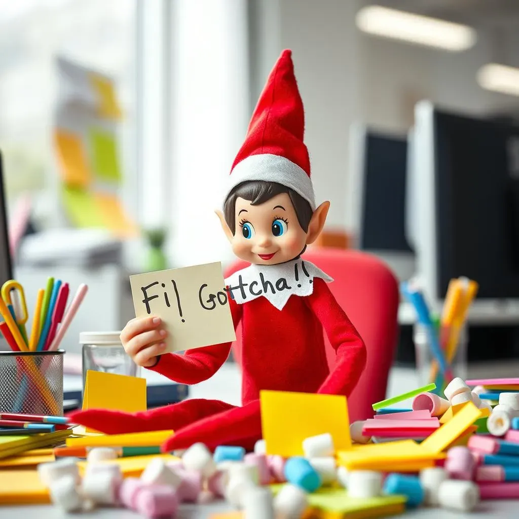 Easy & Quick Funny Elf on the Shelf Ideas Office