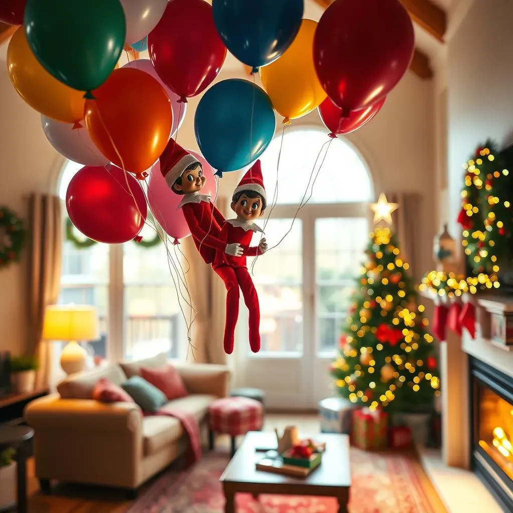 Amazing Elf On The Shelf Goodbye Ideas with Balloons