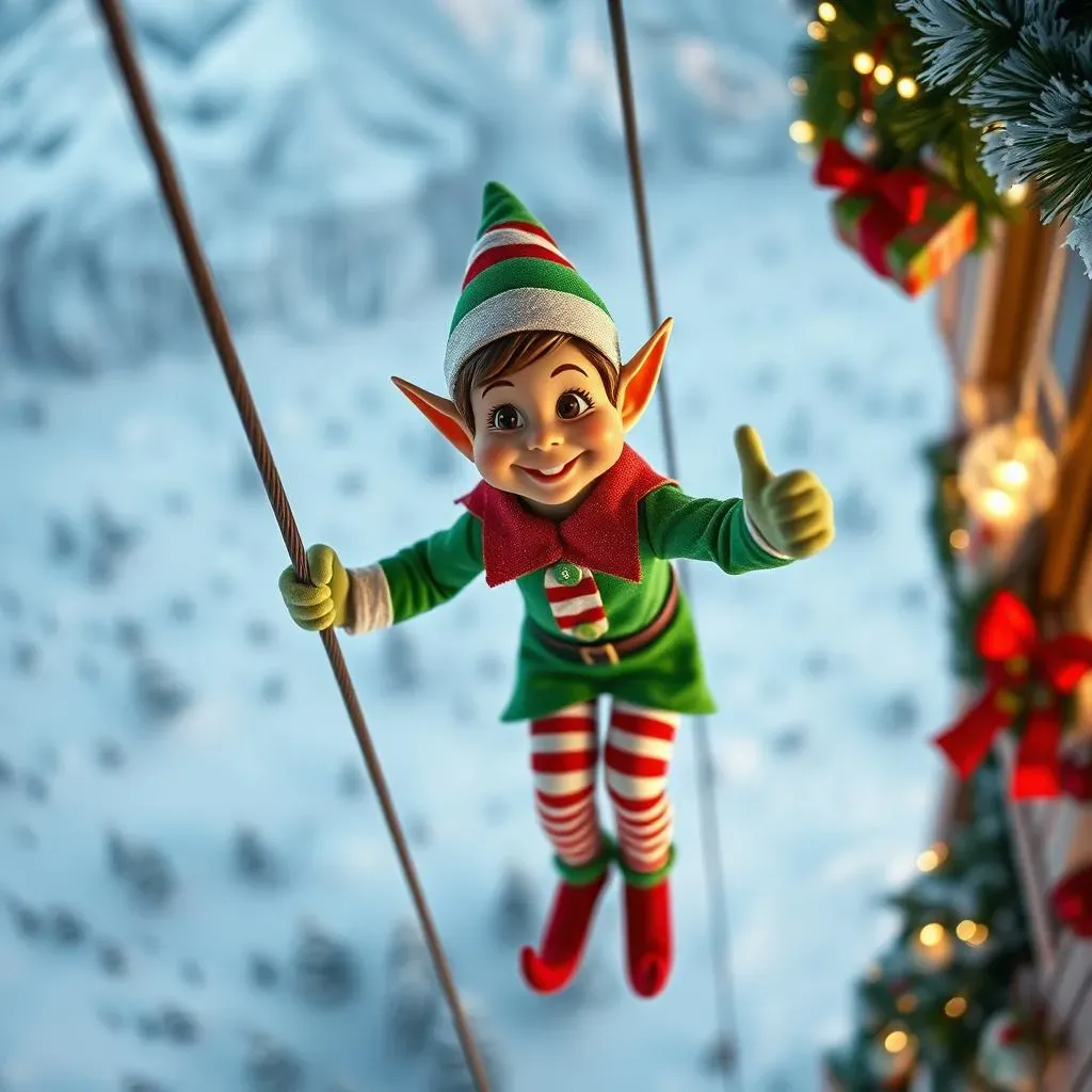 Amazing Elf on the Shelf Ideas Zipline: Christmas Fun!