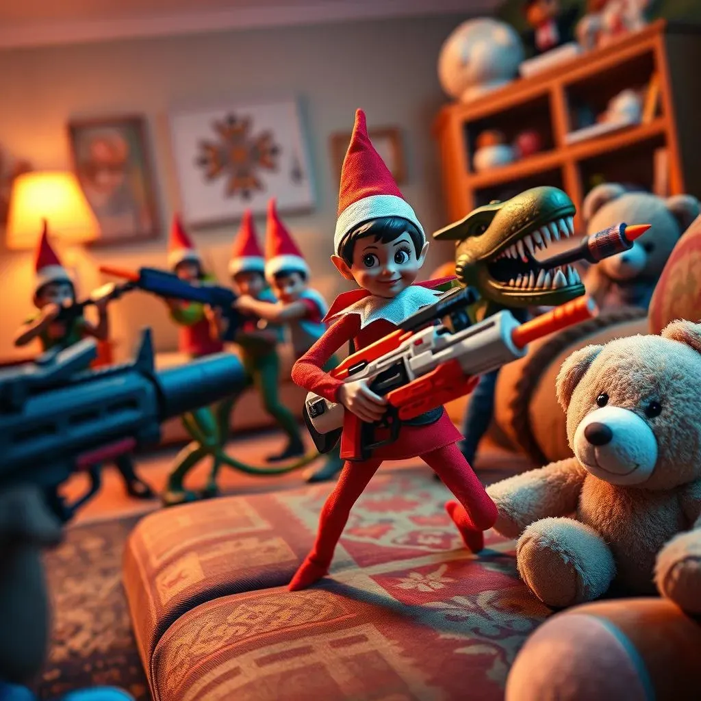 Epic Elf Nerf Battles: Staging Toy Wars and Funny Scenes