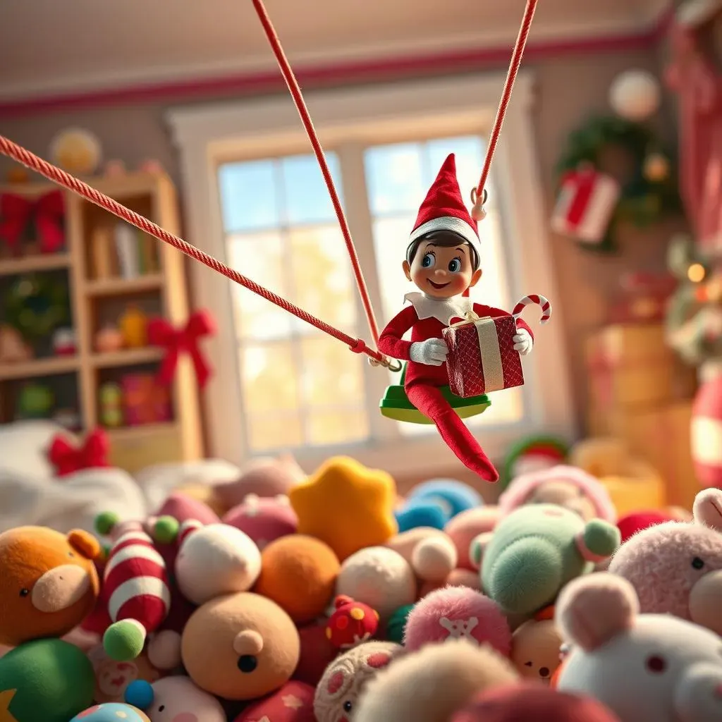 Fun Elf on the Shelf Ideas Using Your Zipline