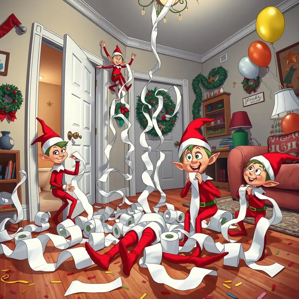 Funny and Easy Elf on the Shelf Ideas with 3 Elves