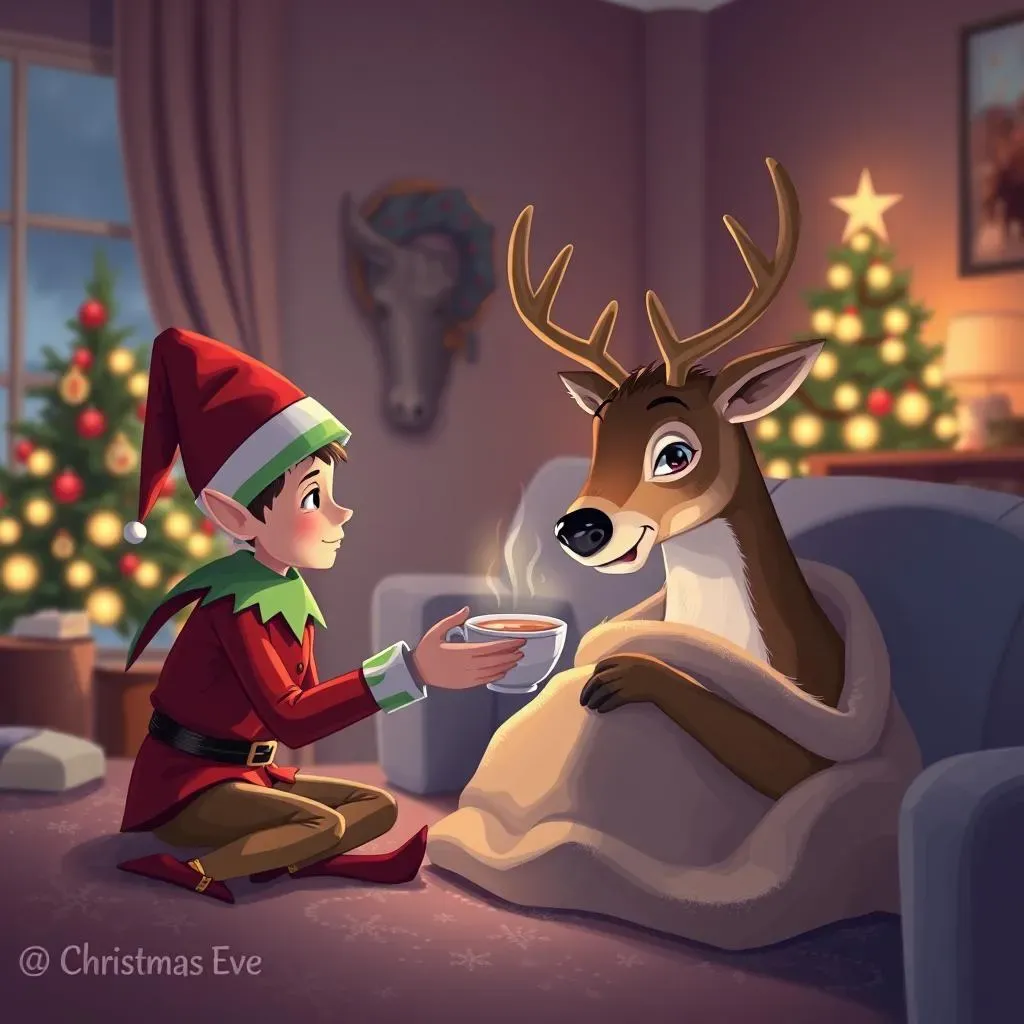 Heartwarming Christmas Eve Elf on the Shelf Scenes with Reindeer