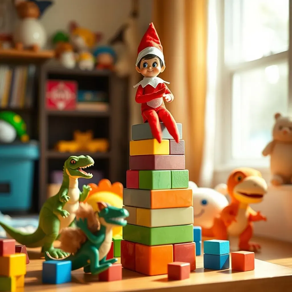 LowEffort Elf on the Shelf Ideas Using Kids' Toys