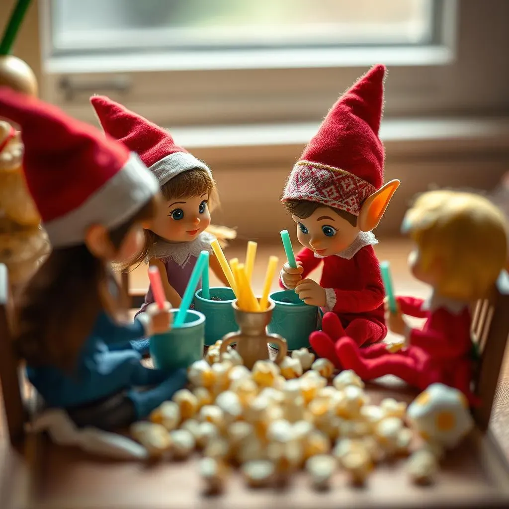 More Easy Elf on the Shelf Ideas with Everyday Household Items