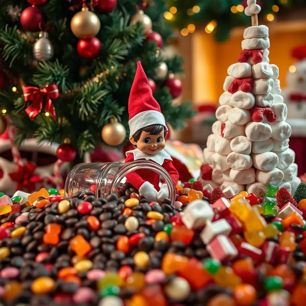 More Mischief: Elf on the Shelf Ideas with Candy