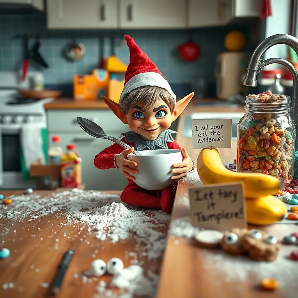 Naughty Elf on the Shelf Shenanigans in the Kitchen