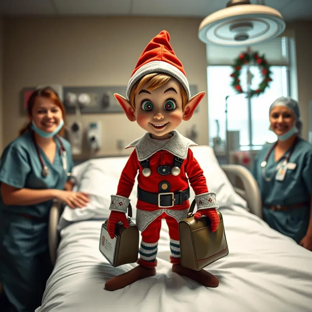Rocket's Medical Mission: Elf on the Shelf Hospital Arrival