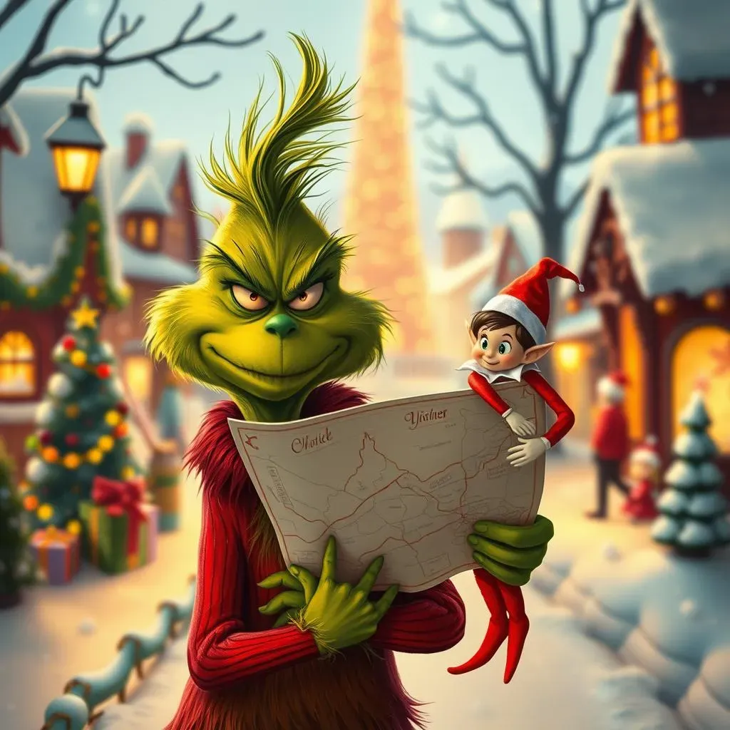 Saying Goodbye: The Grinch's Departure with the Funny Elf on the Shelf