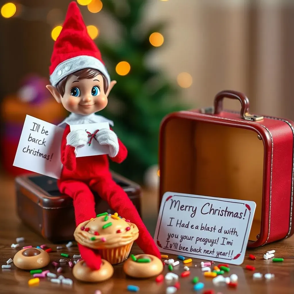 Saying Goodbye with Easy Elf on the Shelf Ideas