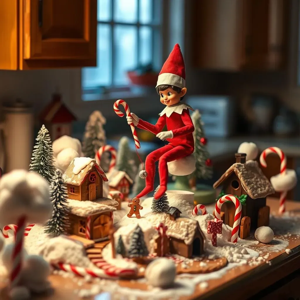 Setting Up a Candy Cane Elf Scene