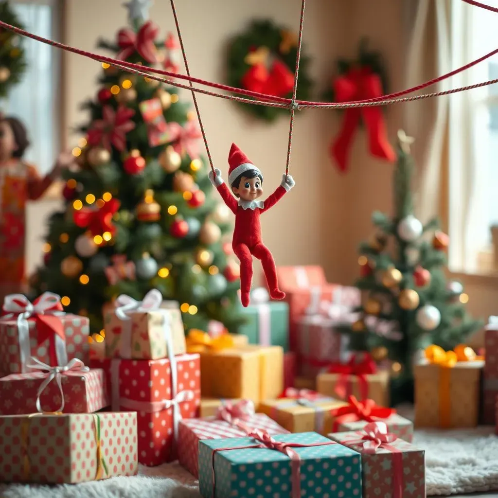 Setting Up Your Zipline for Elf on the Shelf Ideas