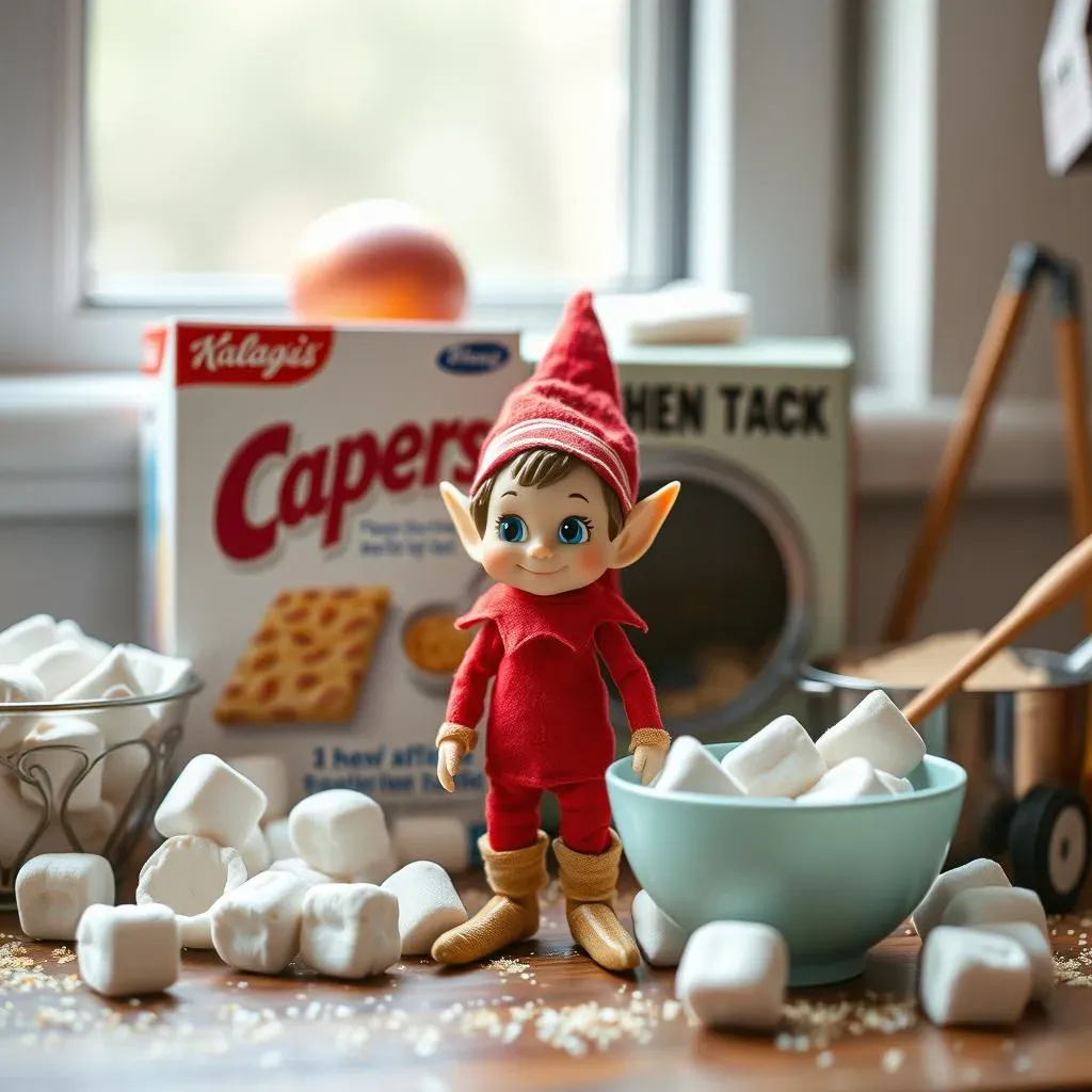 Simple Elf on the Shelf Ideas Using Everyday Items