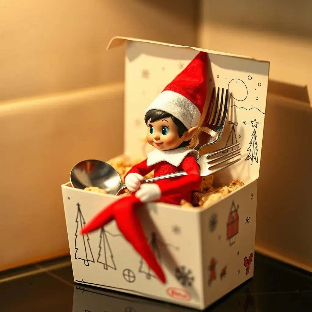 Simple Elf on the Shelf Ideas Using Everyday Items