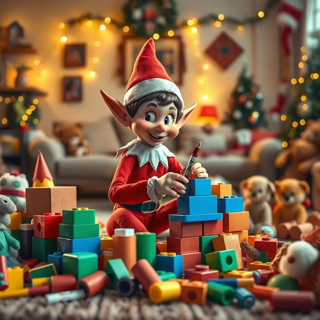 Simple Elf on the Shelf Ideas Using Toys: More Fun