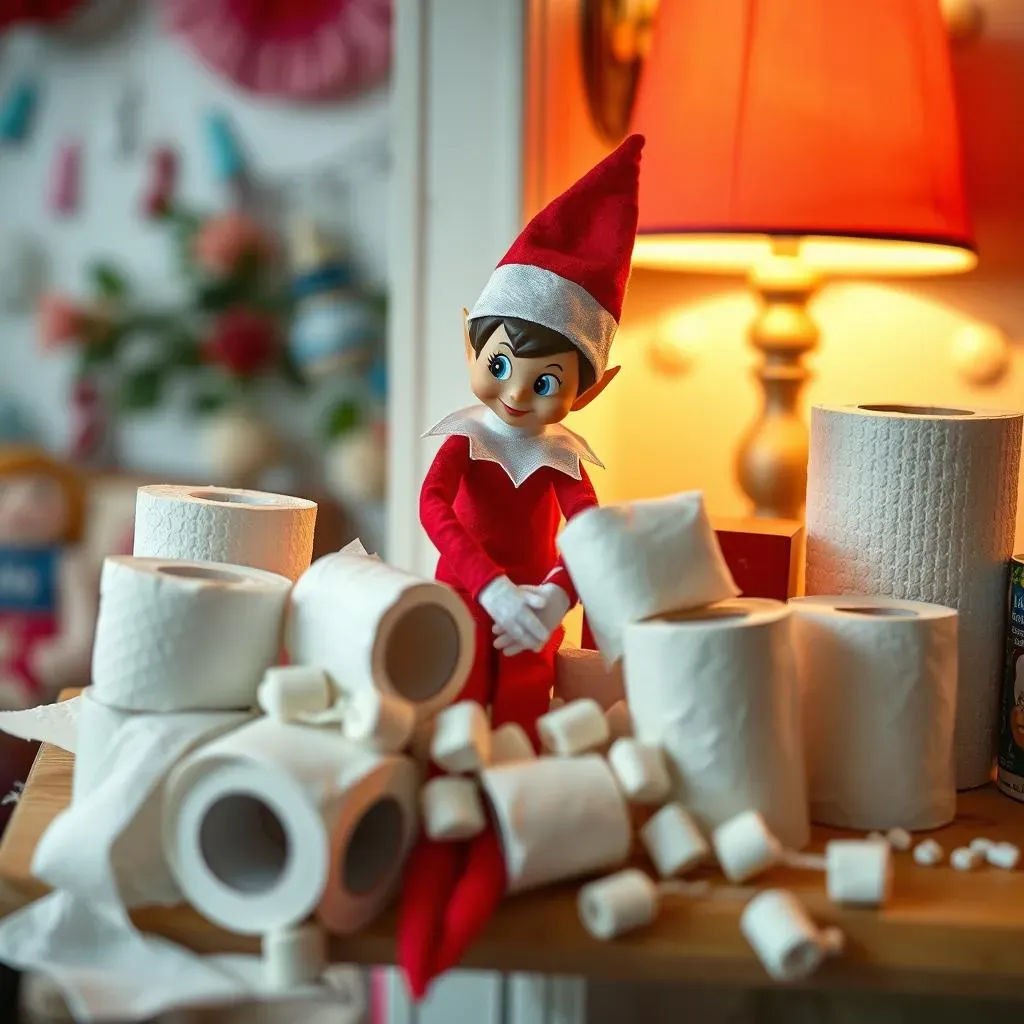 Simple Elf on the Shelf Shenanigans with Household Items