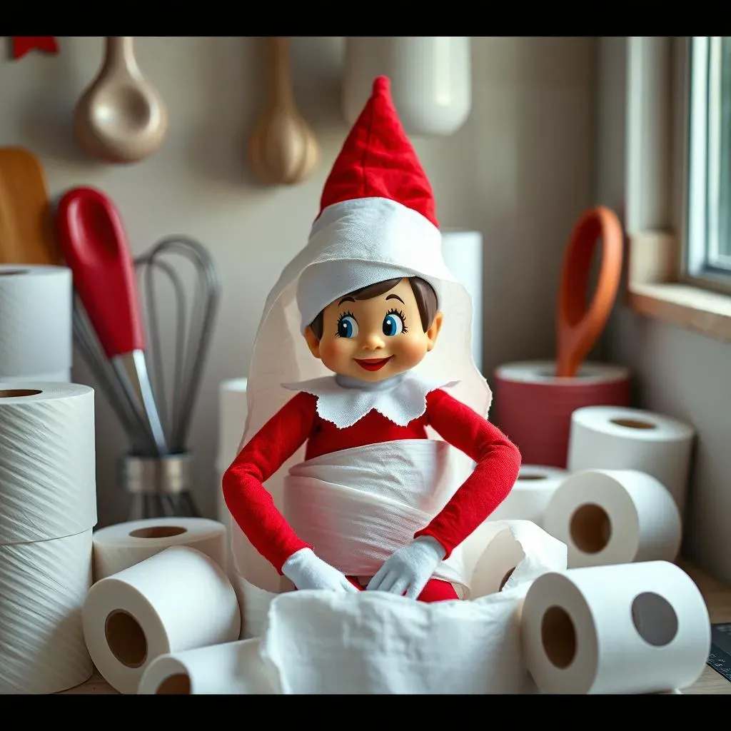 Toilet Paper Pranks: Funny Elf on the Shelf Ideas